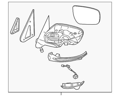 Genuine Nissan Mirror Assembly 96301-3YM5A