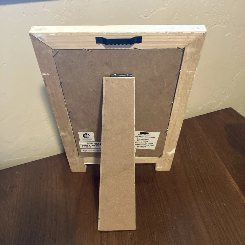 Hobby Lobby Wooded Chalkboard 12.52 X 7.83” Standing/ Hanging Distressed Rustic - Image 2 of 3