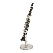 Miniature Clarinet Model, 3.1 Inch with Stand and Case Mini Musical Instrumen...