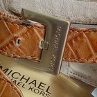 MICHAEL Michael Kors Tan Croc-Embossed Platform High Heel Sandals 9.5 — photo 4