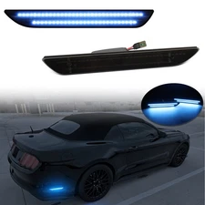 For Ford Mustang 2015-2023 LED Side Marker Lights 2PCS Rear Bumper Signal Lamps