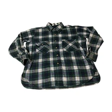 Vintage 80s Woolrich Plaid Button Shirt size XL Made in USA
