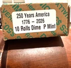 2026 -P Mint Mark. 1776-2026 Semiquincenntial DIME  1 Sealed Box of 10 Rolls