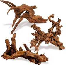 Natural Driftwood for Aquarium Decor, 3-Piece 9''-15'' Large Driftwood for Decor