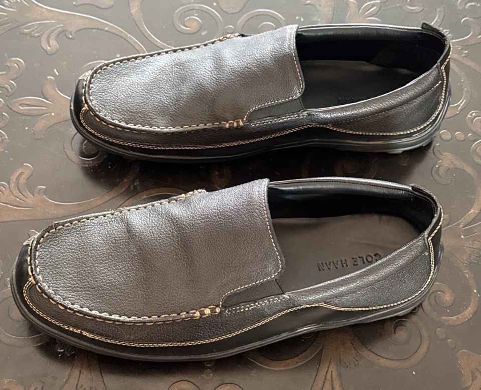 Cole Haan Zapatos Para Hombre 13 M Tucker Mocasines de Conducción Venecianos Cuero Negro C03557 Foto 3 de 4