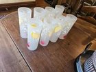 VINTAGE MCM TOM COLLINS FROSTED CHERRY / LEMON ICE GRAPHICS SET OF 8
