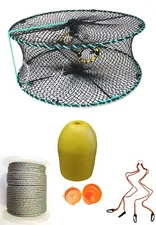 KUFA Vinyl Coated Foldable Prawn trap (Mesh Size:1") & Accessorie PRN59+PAL3