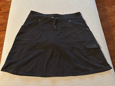 Kuhl Mova Skort Women Sz S Charcoal Gray Cargo Pocket Stretch Hiking Athletic
