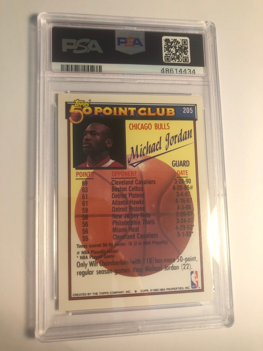 1992-93 Topps - 50 Point Club Michael Jordan #205 Gold for sale