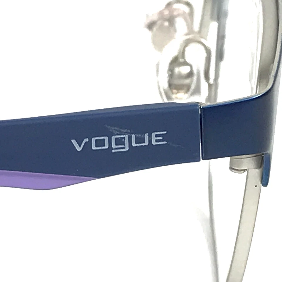 Monturas para gafas Vogue VO3940 964-S Top azul cepillado plateado ojo de gato 52-16-140 Foto 4 de 4