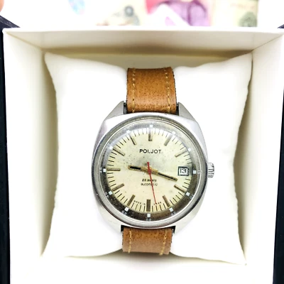 🔹 Armbanduhr Poljot Aeroflot Automatik Sowjetische UdSSR Edelstahl Service - Bild 1 von 4