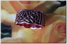 Solid Copper Celtic Ring CTR661 - 3/8 inch wide. Available in Sizes 8 to 15.