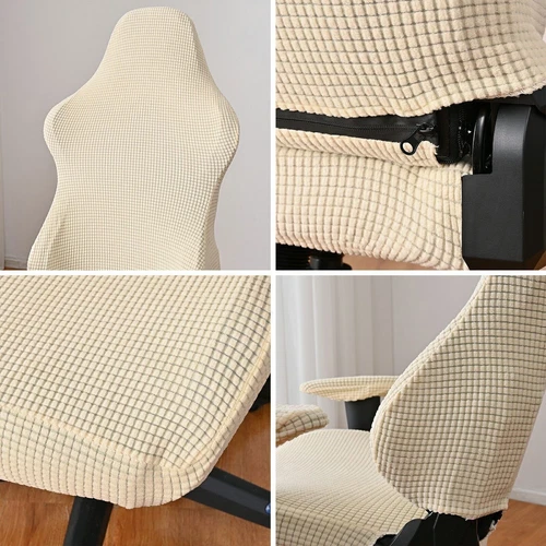 Funda de asiento para sillón de computadora Cubierta de silla para juegos de oficina Sillas de computadora Funda antideslizante - Imagen 4 de 47