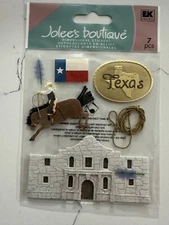Jolee's Boutique Dimensional Sticker 7PC Texas Bull Lasso Plaque Farm Scrapbook