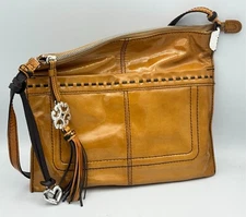 Brighton Caramel Color Patent Leather Envelope Style Sholder Strap Purse