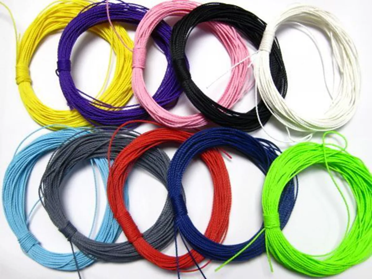 100 Meters Waxed Polyester Twisted Cord 1mm Macrame String Linen