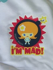 NEW OOPSY DAISY I'M MAD WHITE BOYSHORTS PANTIES JUNIORS  SMALL 