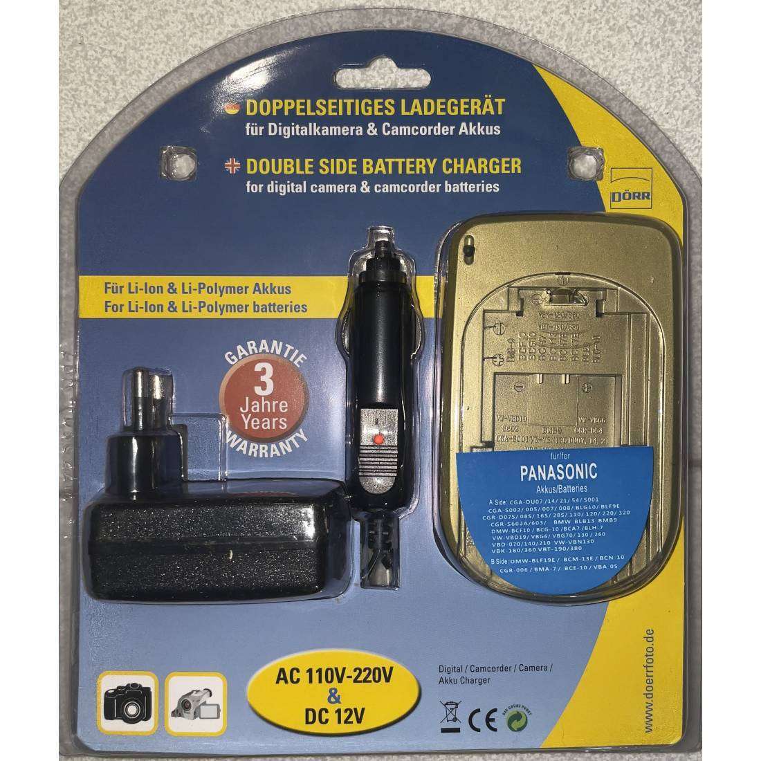 Dorr LI-ION Battery Charger For Panasonic Batteries 977063