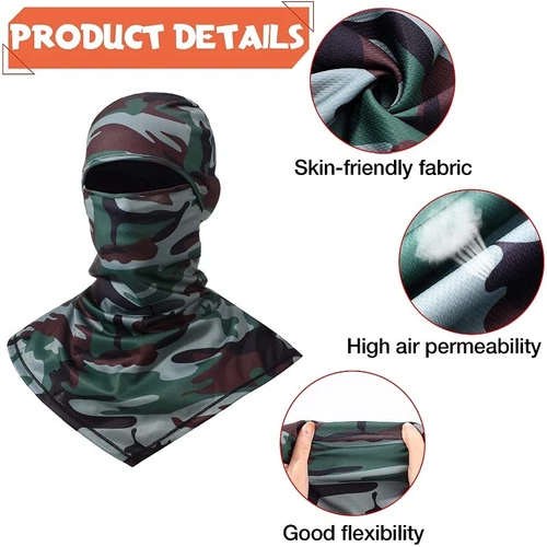 Mascarilla facial de pasamontañas al aire libre para hombres y mujeres protección solar anti-UV, ciclismo - Imagen 3 de 41
