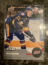 oskar olausson 2021-22 star rookie chl stars upper deck  hockey #389