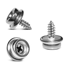 50PCS Stainless Steel Screws Marine Grade Boat Canvas Snaps 3/8" inch Diamete...
