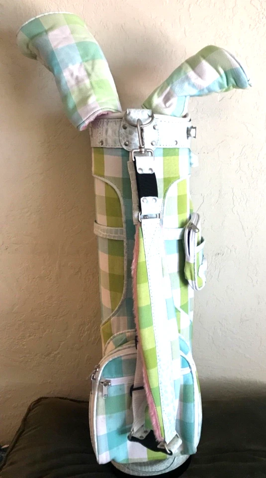 Bolsa de golf Belding para mujeres damas rosa carro deportivo personal tour palos putters cuadros Foto 2 de 4