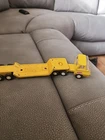Vintage 1970's Yellow TONKA Semi Truck & Lowboy Flatbed Trailer