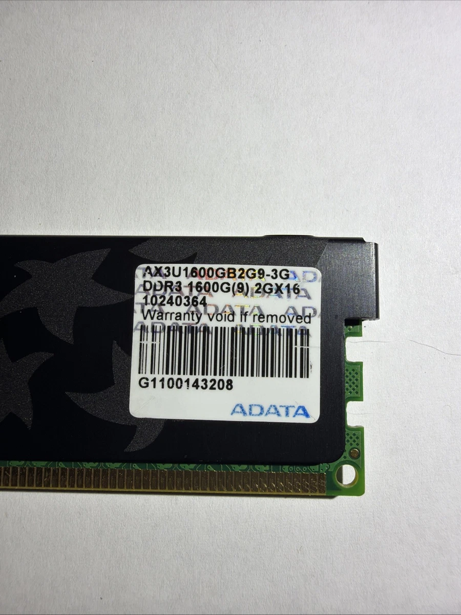 ADATA DDR3 SDRAM 2 GB Total Capacity Memory (RAM) for sale | eBay