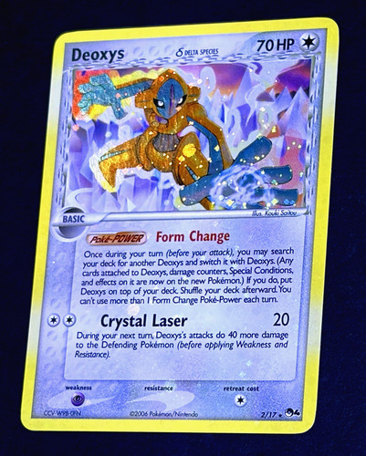 2006 Pokemon DEOXYS Delta Species POP SERIES 4 Promo COSMOS HOLO Bleed Card 2/17