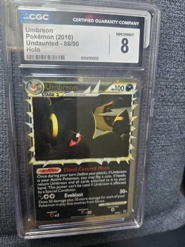 Pokémon TCG 2010 Undaunted Umbreon Prime 86/90 Ultra Rare Holo CGC 8