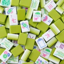 American Mahjong Game Set, 160 Lime Layered Mah Jong Tiles