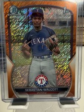 2023 Bowman Chrome 1st Prospects Sebastian Walcott Orange Shimmer /25