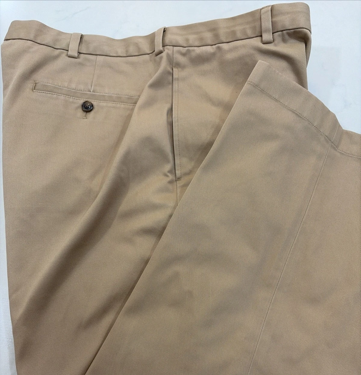 Brooks Brothers Advantage Chino Pants Mens 38x30 Hudson Fit Supima Cotton Tan