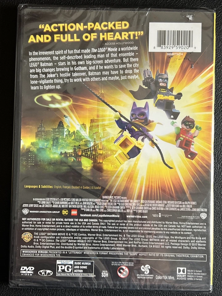 The Lego Batman Movie (DVD, 2017, Widescreen)  New/Sealed | B2G1FREE - Image 2 of 2