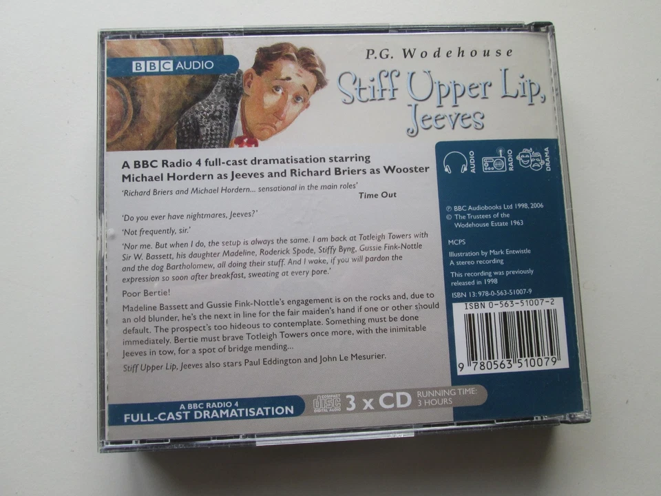 P. G. Wodehouse 3CD BBC Box - Stiff Upper Lip, Jeeves - Hordern & Richard Briers - Image 2 of 4