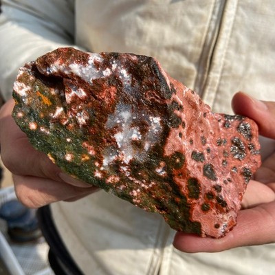 0.8lb Natural colourful ocean jasper raw stone crystal rough mineral specimen