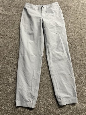 Banana Republic Men Stretch Cuff Waist Ankle Preformance Light Grey Golf Pant 30
