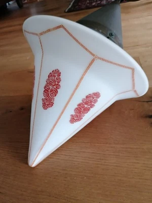 Wunderschöne Deckenlampe Jugendstil Hängelampe Antik Messing  Opalglas Art deco - Bild 1 von 4