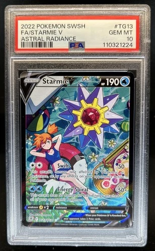2022 Pokemon SWSH Astral Radiance Starmie V Trainer Gallery #TG13/TG30 PSA 10