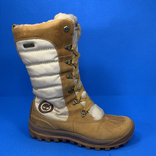 Timberland Mount Holly Duck Boot Womens Size 6.5 Sherpa Lined Waterproof  Leather | eBay
