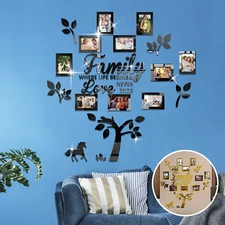 Family Tree Wall Decal Sticker Large Acrylic Photo Picture Frame Removable Gift