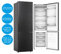Pkm KüHl-Gefrierkombination Schwarz 263 L Led Beleuchtung KüHlschrank