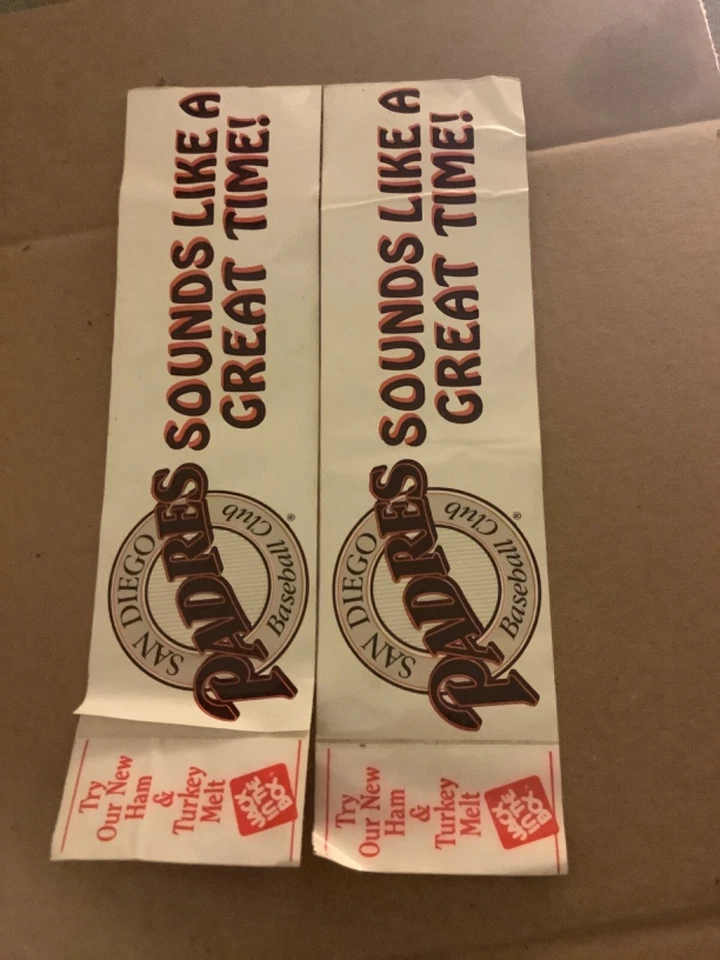 MLB San Diego Padres SOUNDS LIKE A GREAT TIME! Sticker,lot of two, as is - Image 2 of 4