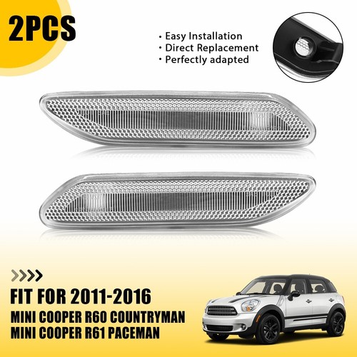For Mini Cooper Countryman R61 R60 Clear Len LED Side Marker Turn ...