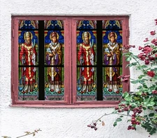 3D Queen King A762 Window Film Print Sticker Cling Stained Glass UV Sinsin