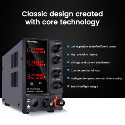 Adjustable DC 30V10A 60V5A Voltage Regulator Stabilizer Switching Power Supply