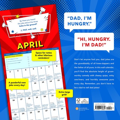 2023 Dad Jokes Wall Calendar: 365 Days of Punbelievable Jokes (A Monthly  Calenda | eBay