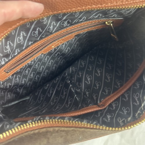 Sammy Brand Retro Style Purse Brown Gold Shades Stripes Multi Pocket Medium - Picture 10 of 18