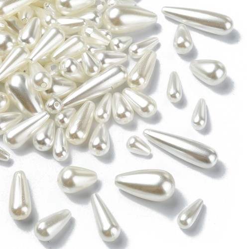 185x Acrylic Imitation Pearl Beads Plastic Teardrop Spacer Beads Raindrop Beads - Picture 2 of 8