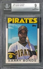 1986 Topps Traded Barry Bonds 11T Beckett 9